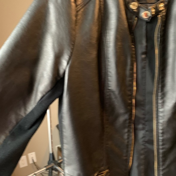 Vegan Leather jacket / black / size M - Picture 6 of 8